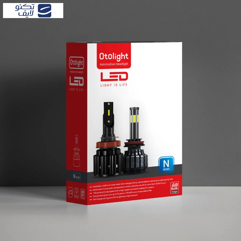 لامپ هدلایت LED اتولایت مدل N2 پایه H7 بسته 2 عددی