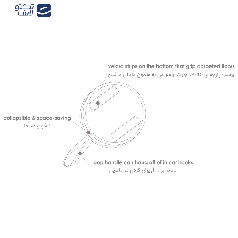 سطل زباله خودرو مدل KL6512