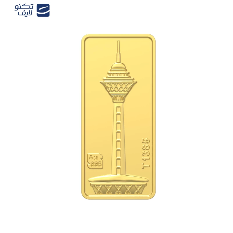 شمش طلا 1 گرم 24 عیار طلای محمد طرح برج میلاد مدل M-M-1