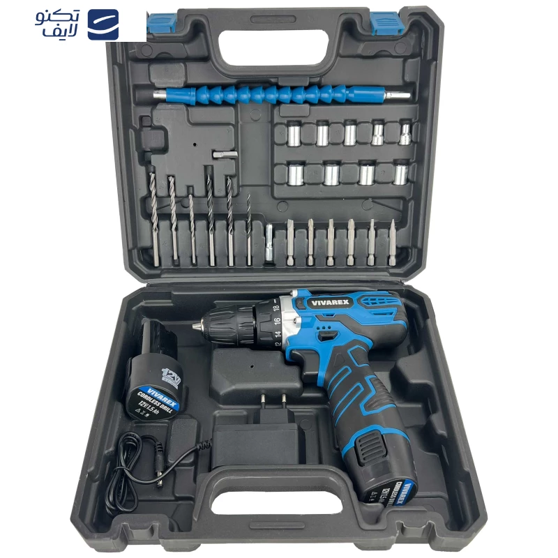 دریل پیچ گوشتی شارژی ویوارکس مدل VR12V-2A مجموعه 28 عددی