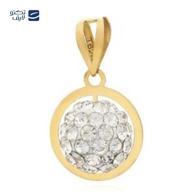 پلاک طلا زنانه طرح گوی سواروسکی اپال گلد کد sh0164