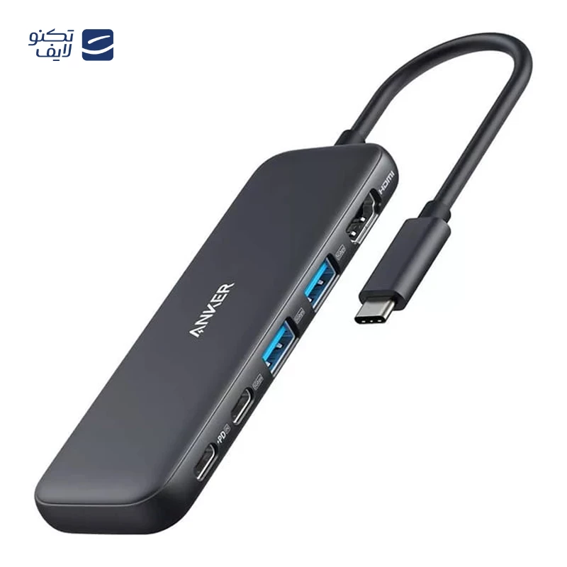هاب 5 پورت تایپ سی انکر مدل A8355