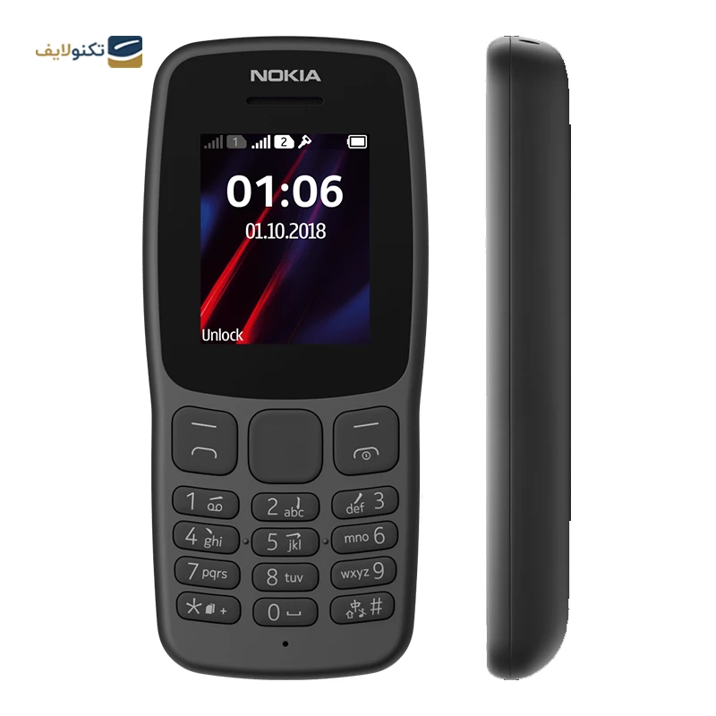 گوشی موبايل نوکيا مدل 106 (2018) ظرفیت 4 مگابایت رم 4 مگابایت - مونتاژ ایران