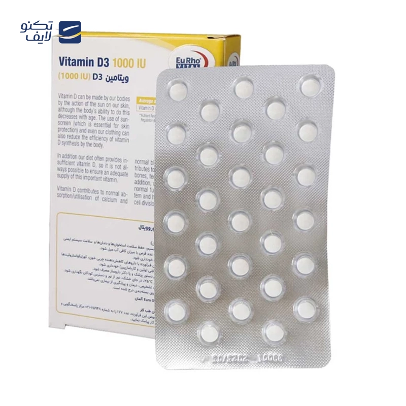 قرص ویتامین D3-1000 واحدی بسته 60 عددی