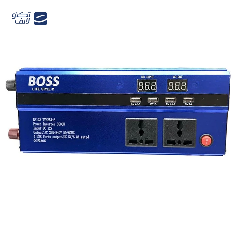 مبدل برق خودرو باس مدل BS123 TYN254-8 ظرفیت 3500 وات