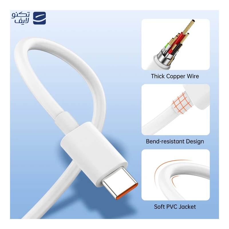 کابل تایپ سی نیبیوا مدل Fast Charge 120W طول 1.5 متر
