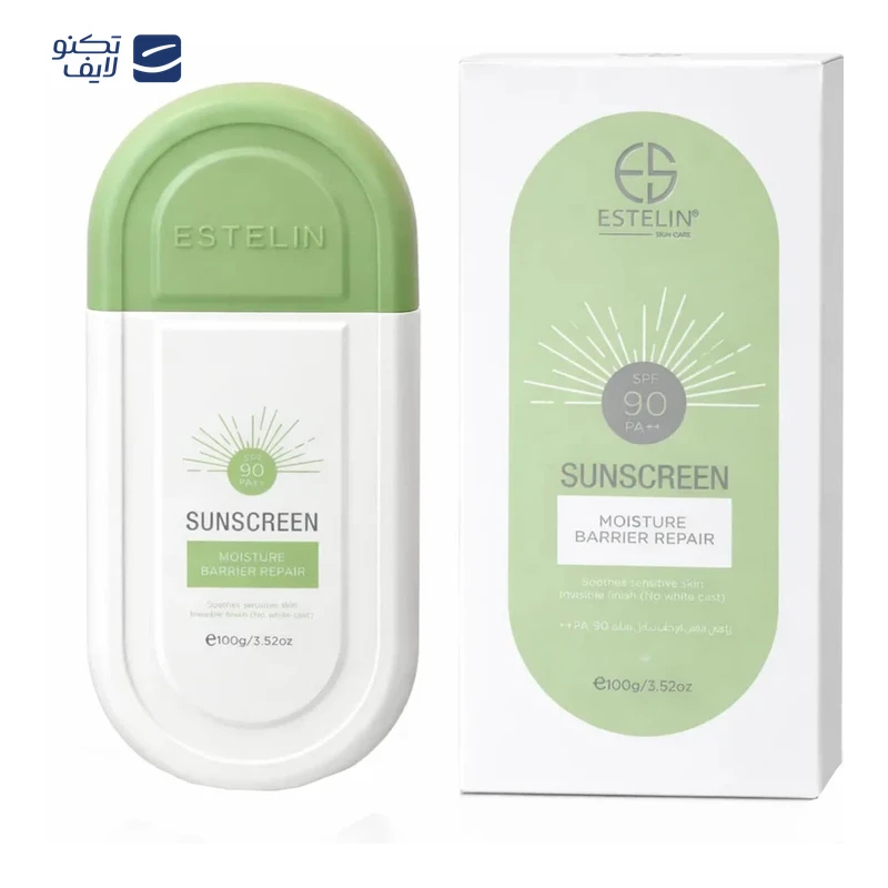 کرم ضد افتاب بی رنگ صورت استیلن SPF 90 مدل MOISTUER حجم 100 میلی لیتر