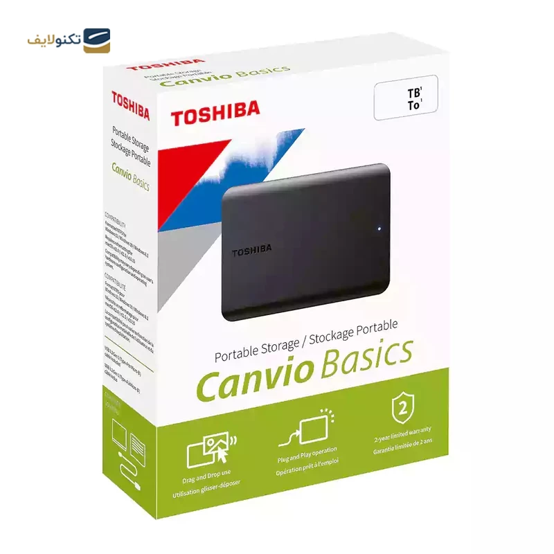 هارد اکسترنال توشیبا مدل Canvio Basics با ظرفیت 1 ترابایت