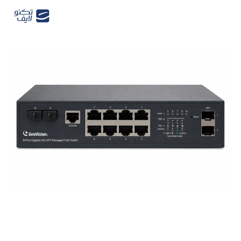 سوئیچ شبکه مدیریتی 8 پورت PoE ژئوویژن مدل GV-APOE0811