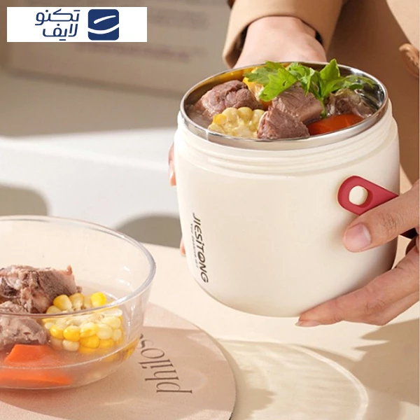 فلاسک غذا مدل دوجداره کد LUNCH-BOX گنجایش 1 لیتر تصویر ۲