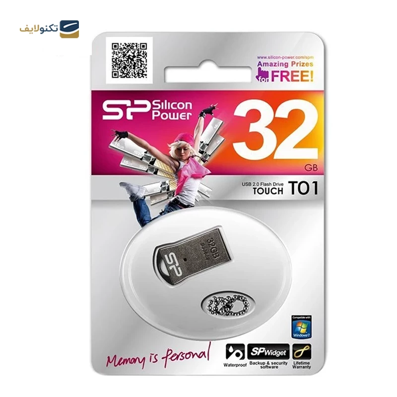 فلش مموری سیلیکون پاور مدل Touch T01 ظرفیت 32 گیگابایت تصویر ۲