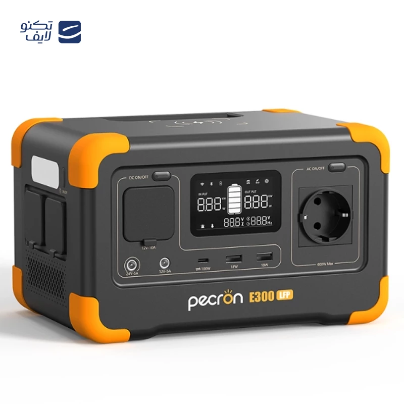 پاور استیشن پکرون مدل E300 LFP 600W ظرفیت 90000 میلی آمپر ساعت تصویر ۲