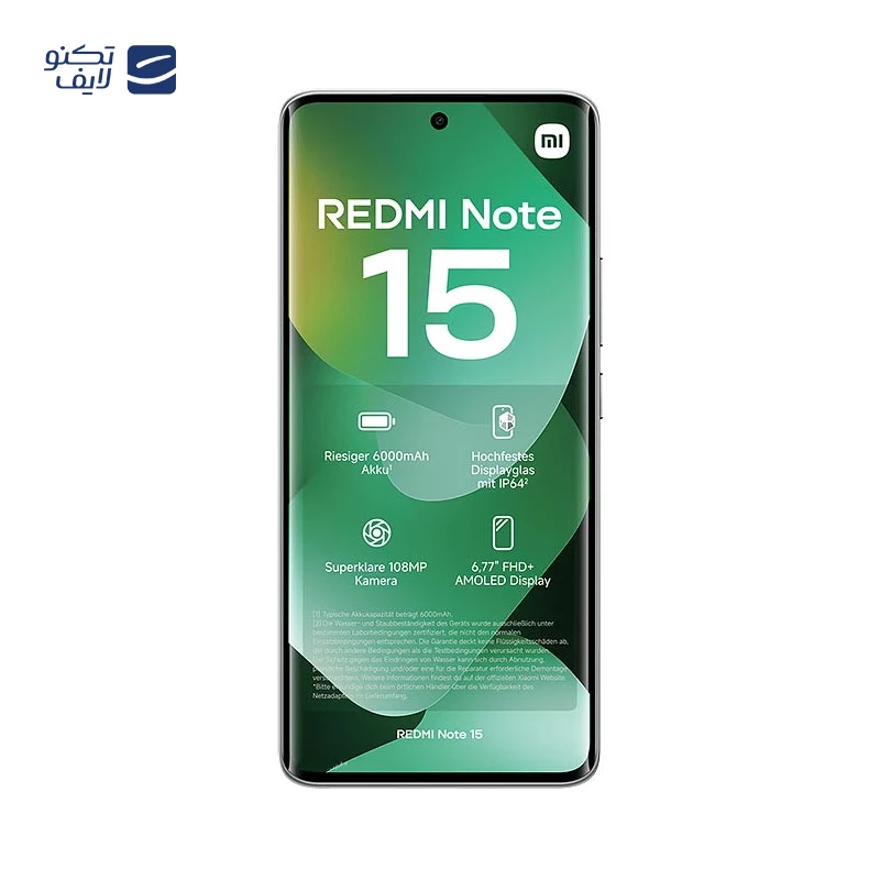گوشی موبايل شیائومی مدل Redmi Note 15 4G ظرفیت 256 گیگابایت رم 8 گیگابایت تصویر ۳