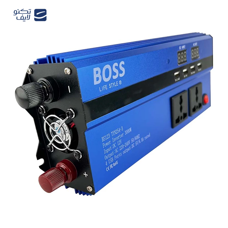 مبدل برق خودرو باس مدل BS123 TYN254-3 ظرفیت 3000 وات تصویر ۲