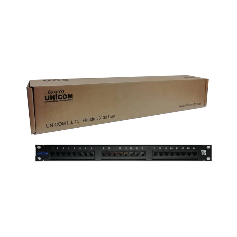 پچ پنل 24 پورت یونیکام مدل UC-PNL5E-24