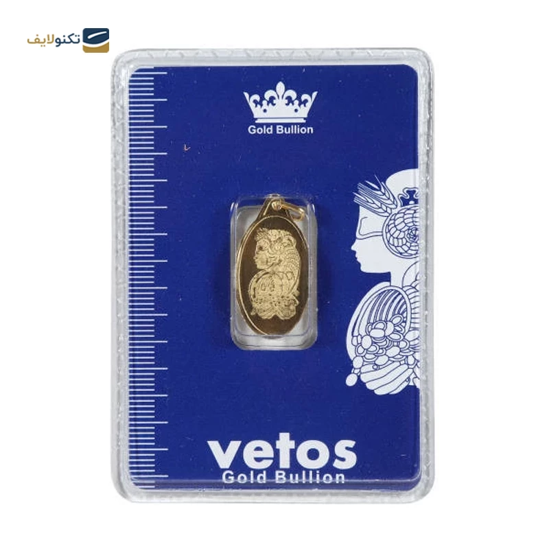 شمش طلا 18 عیار 500 سوت مدل ملکه 1403 تصویر ۲