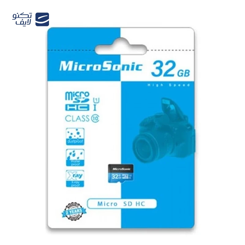 کارت حافظه‌ microSDHC میکروسونیک کلاس 10 استاندارد U1 مدل 533x سرعت 80MBps ظرفیت 32 گیگابایت تصویر ۲