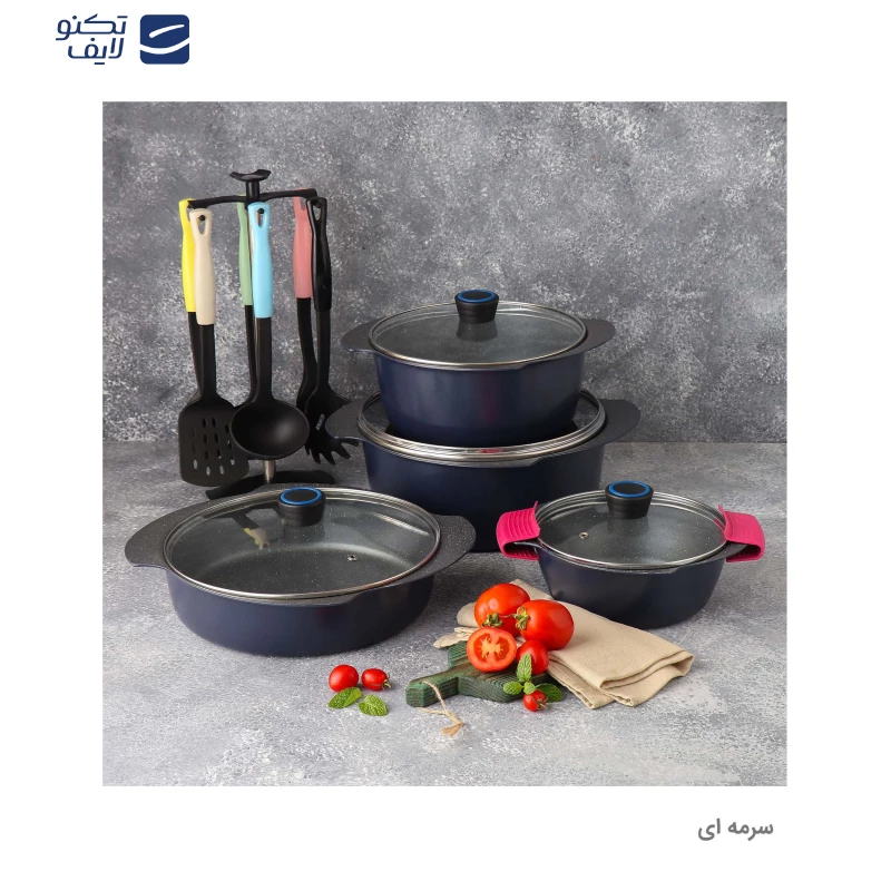 سرویس پخت و پز 17 پارچه تکنو مدل پروانه تصویر ۳