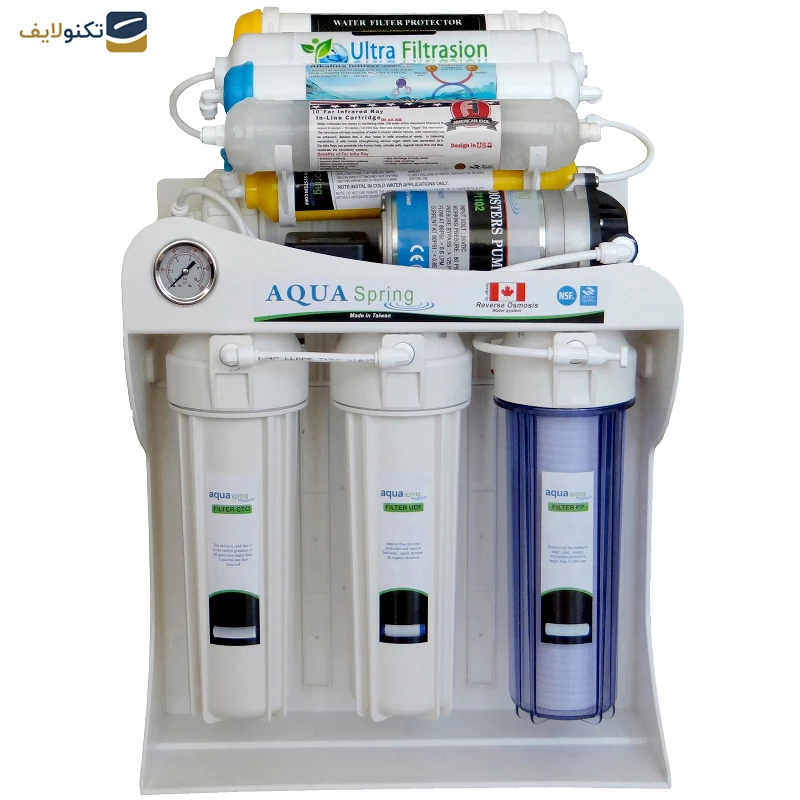 دستگاه تصفیه کننده آب آکوآ اسپرینگ مدل SF4800 به همراه فیلتر تصفیه آب و نشتی گیر تصویر ۳