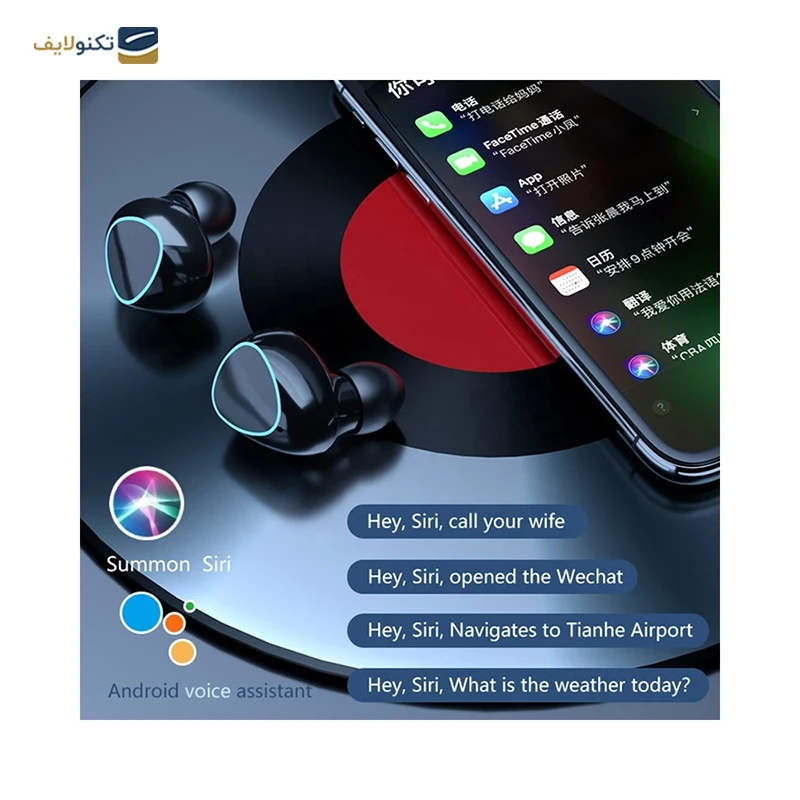 هندزفری بلوتوثی مدل M10 V5.3 Touch version B تصویر ۳