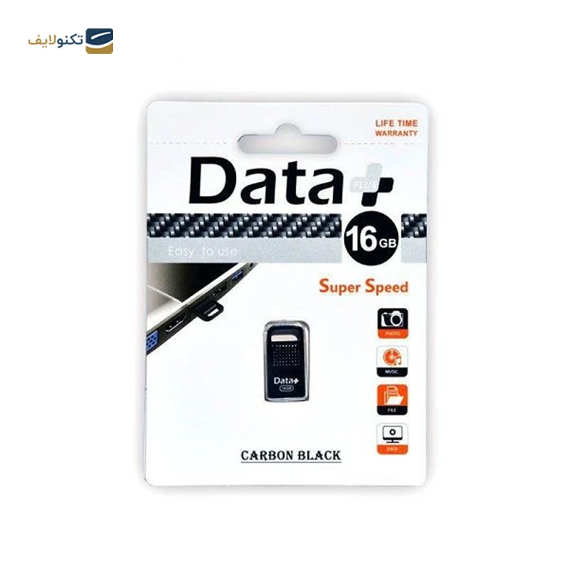 فلش مموری دیتا پلاس مدل Carbon ظرفیت 16 گیگابایت تصویر ۳