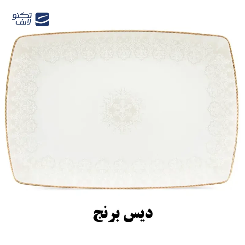سرویس غذاخوری نیوبن 36 پارچه چینی پردیس مدل سیاتل آگرین تصویر ۳