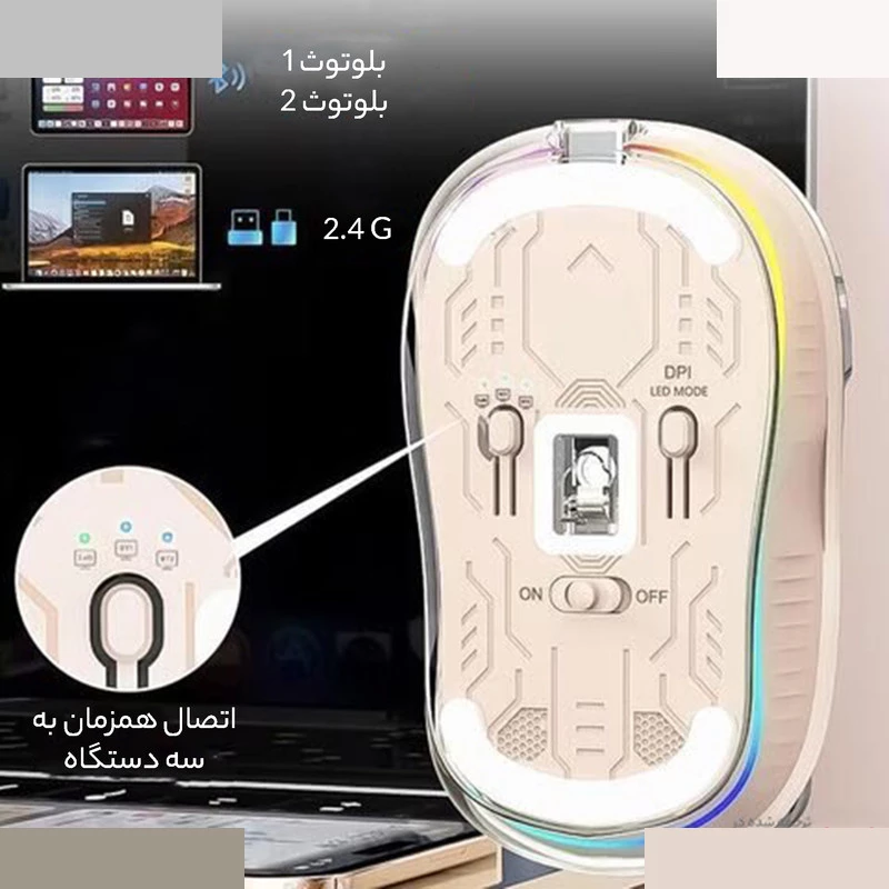 ماوس بی سیم گرین لاین مدل Turtle تصویر ۲