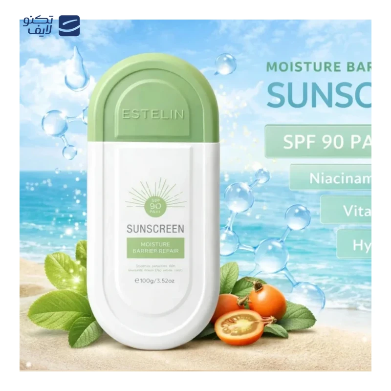 کرم ضد افتاب بی رنگ صورت استیلن SPF 90 مدل MOISTUER حجم 100 میلی لیتر تصویر ۳