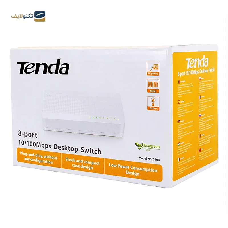 سوئیچ شبکه 8 پورت تی تندا مدل S108 تصویر ۴