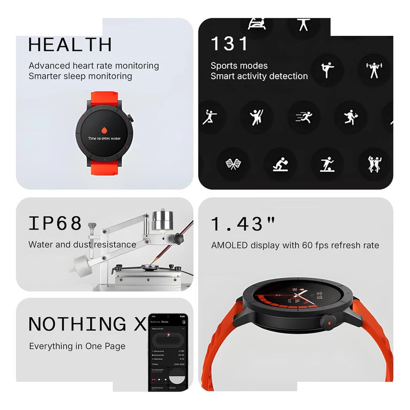 ساعت هوشمند ناتینگ مدل CMF Watch Pro 3 با بند سیلیکونی تصویر ۳