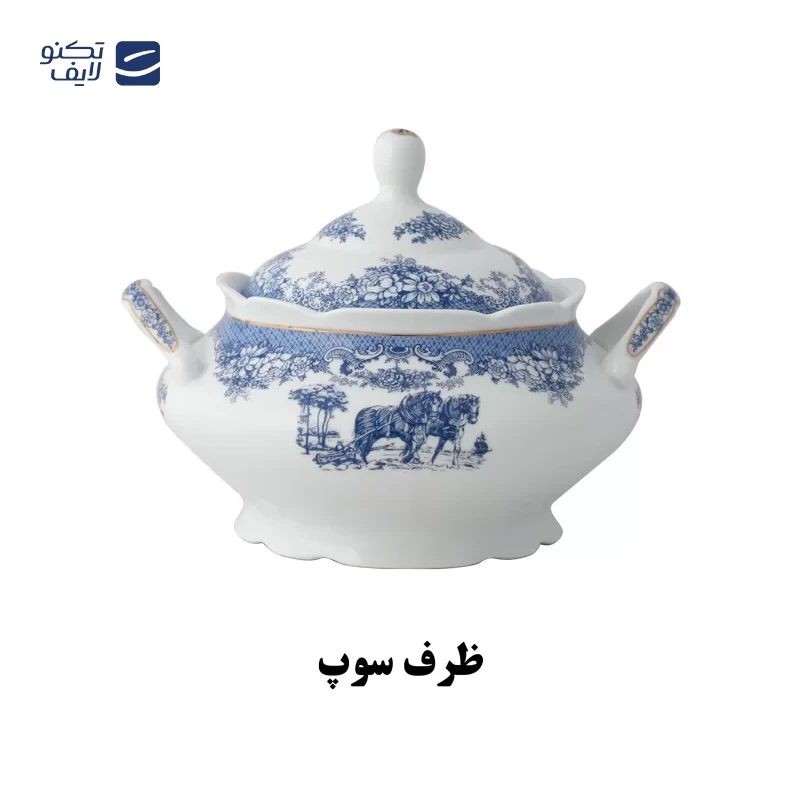 سرویس غذاخوری 102 پارچه چینی پردیس مدل الگانس ویلیج تصویر ۴
