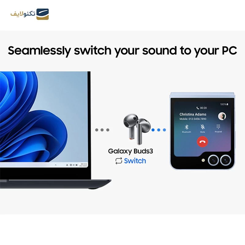 هندزفری بلوتوثی سامسونگ مدل Galaxy Buds 3 تصویر ۴