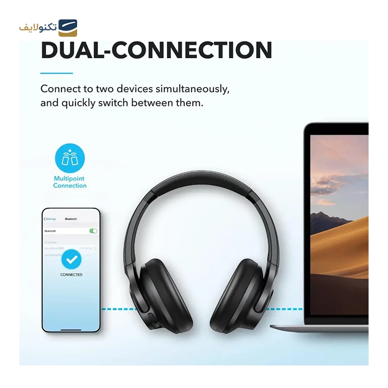 هدفون بی سیم انکر مدل Soundcore Q20i A3004 تصویر ۴