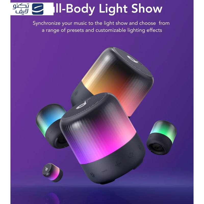 اسپیکر بلوتوثی قابل حمل انکر مدل Glow Mini A3136011 تصویر ۵