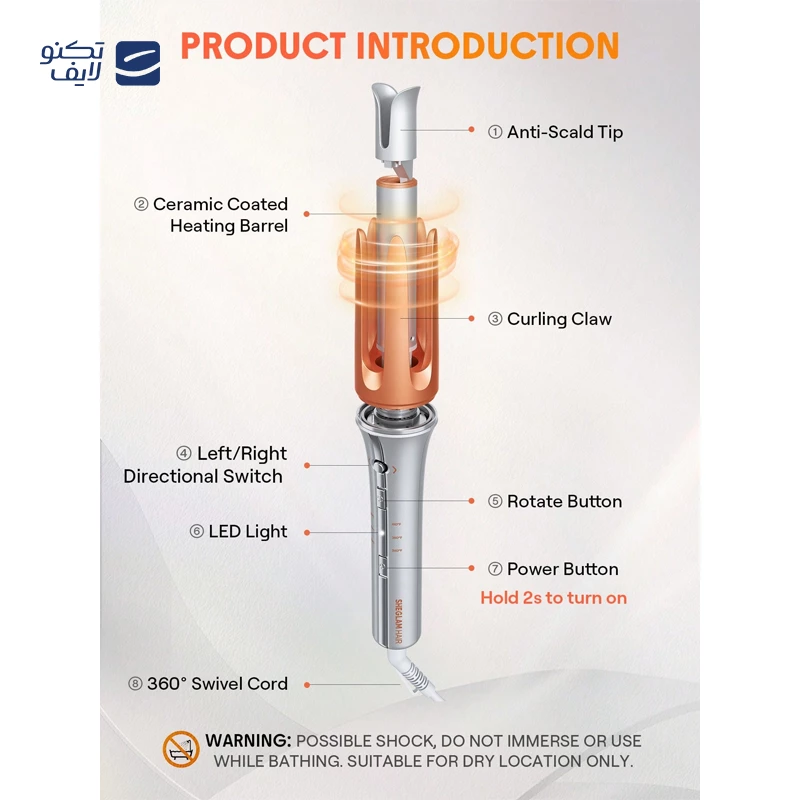 فر کننده مو شیگلم مدل It-Curl One-Touch Instant Curler سایز 32 میلی متر تصویر ۳