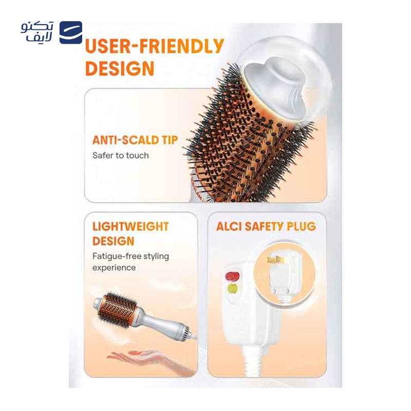 سشوار شیگلم مدل Blowout Bliss Volumizing Hot Air Brush تصویر ۵