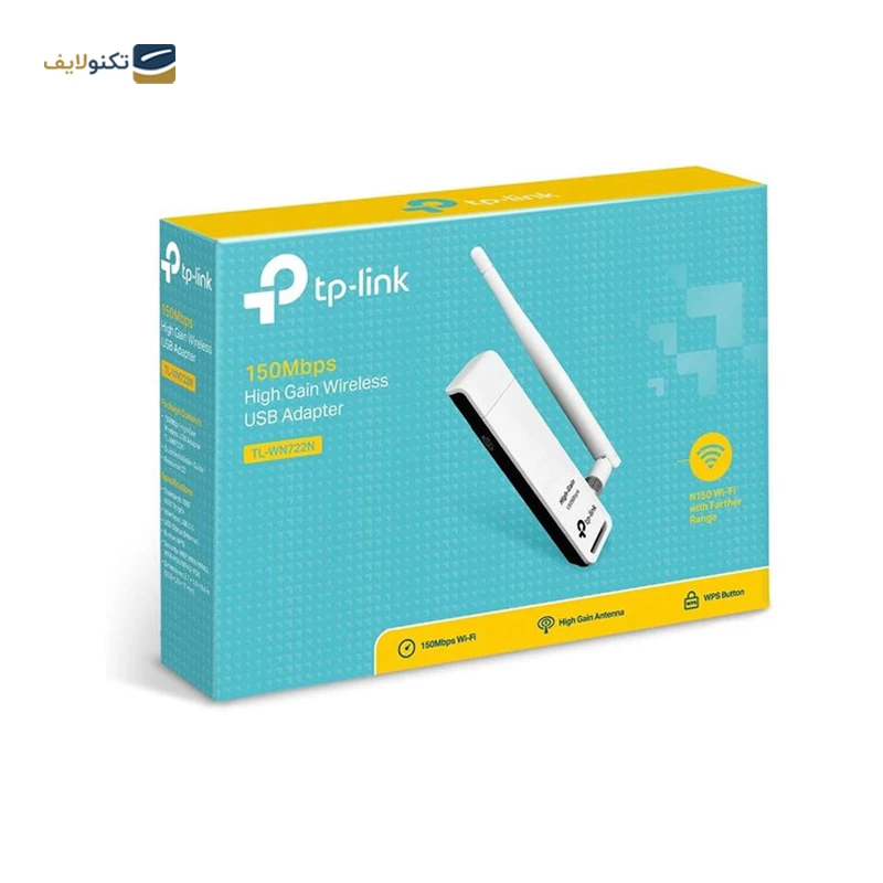 کارت شبکه بی سیم و USB تی پی لینک مدل TL-WN722N تصویر ۵