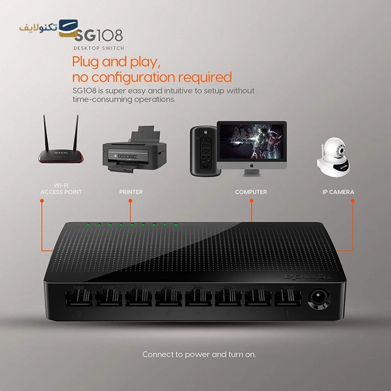 سوئیچ شبکه 8 پورت تی تندا مدل SG108 تصویر ۵
