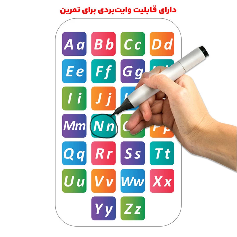 فلش کارت آموزش الفبای انگلیسی همراه با تمرین نوشتاری انتشارات اندیشه کهن تصویر ۴