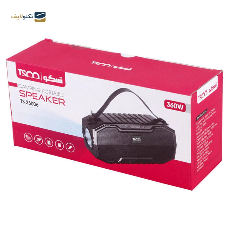 اسپیکر بلوتوثی قابل حمل تسکو مدل TS 23006 تصویر ۵
