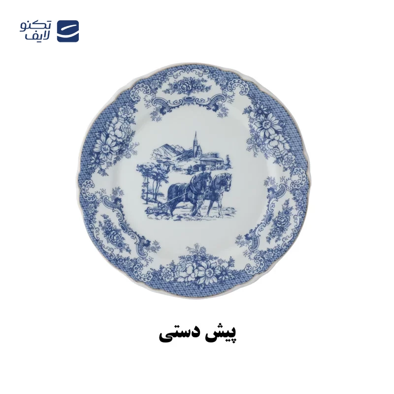 سرویس غذاخوری 102 پارچه چینی پردیس مدل الگانس ویلیج تصویر ۵