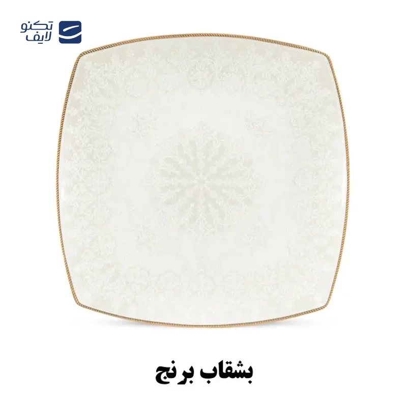 سرویس غذاخوری نیوبن 36 پارچه چینی پردیس مدل سیاتل آگرین تصویر ۵