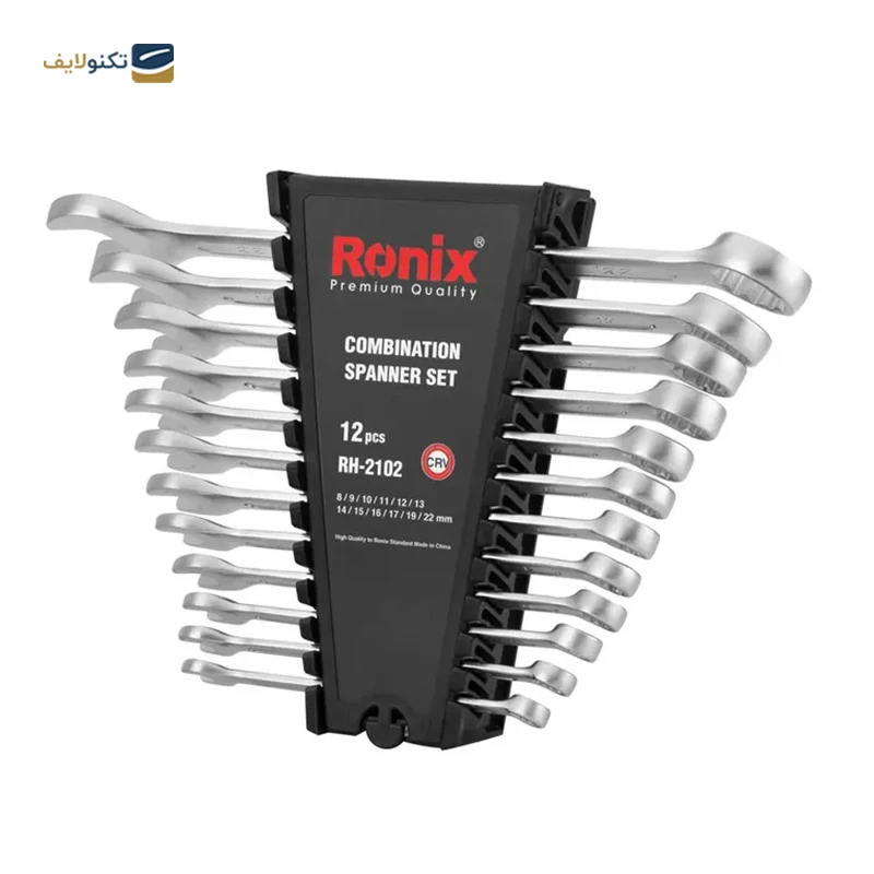آچار یک سر تخت یک سر رینگی رونیکس مدل RH-2102 مجموعه 12 عددی تصویر ۲