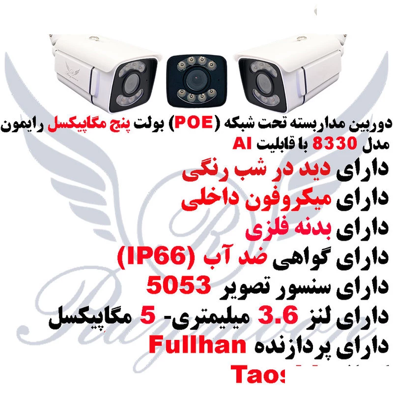 دوربین مداربسته تحت شبکه رایمون مدل POE-AI-5MP-8330 تصویر ۴